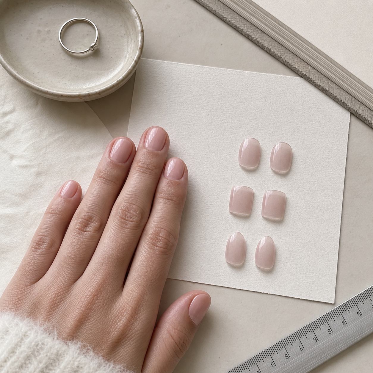 extra short press on nails with rounded soft square and short almond shape ideas