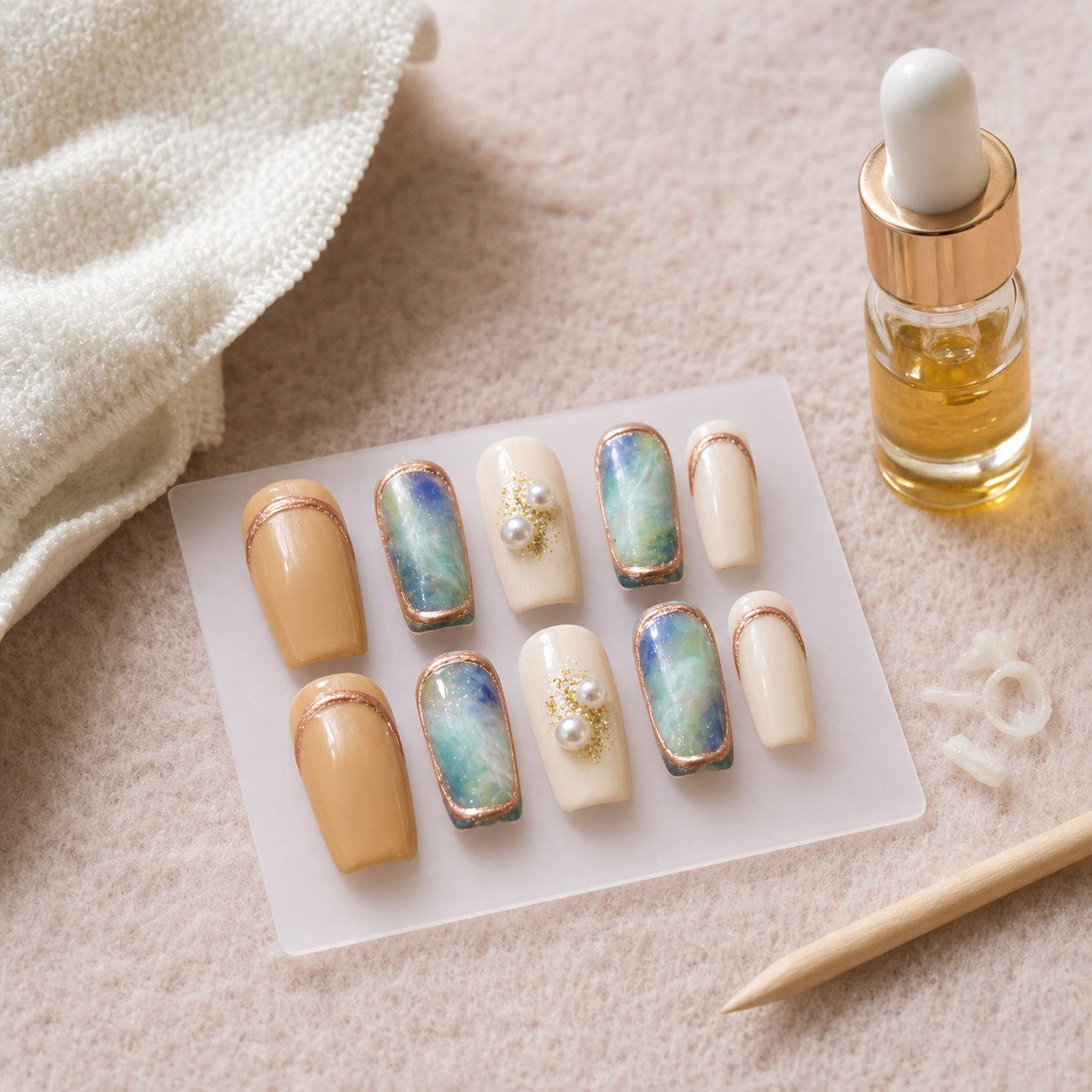 how to remove press on nails and clean leftover glue before rewearing the set